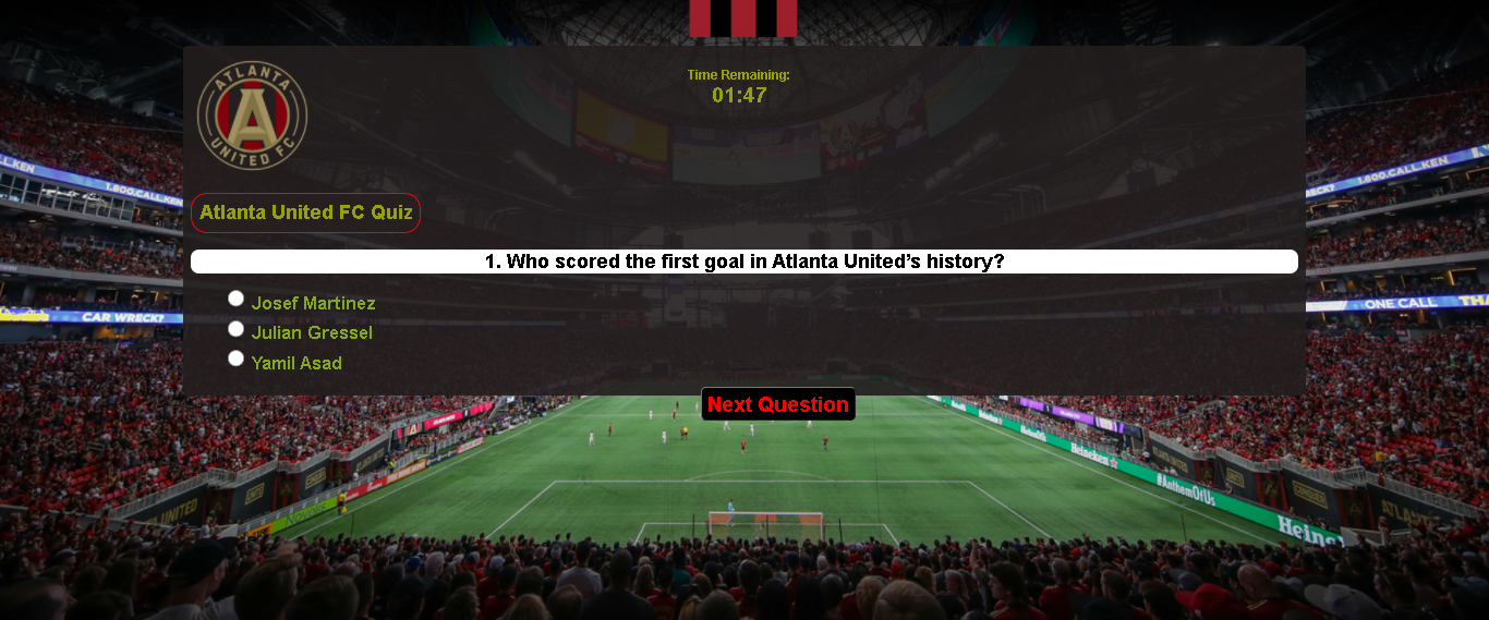 Atlanta United-Quiz Screenshot